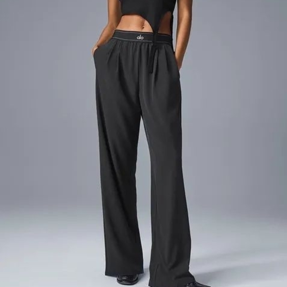 ALO Yoga Women's Black Wide-Leg Pants